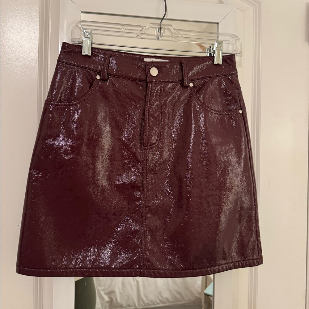 Maroon Mini Skirt